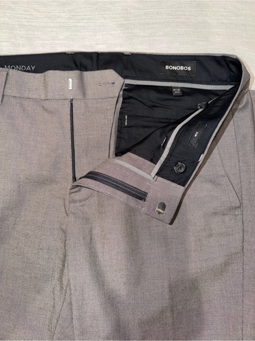 Bonobos Weekday Warrior Dress Pants – Grey “Monday” – Size 32x32 - Picture 5 of 10
